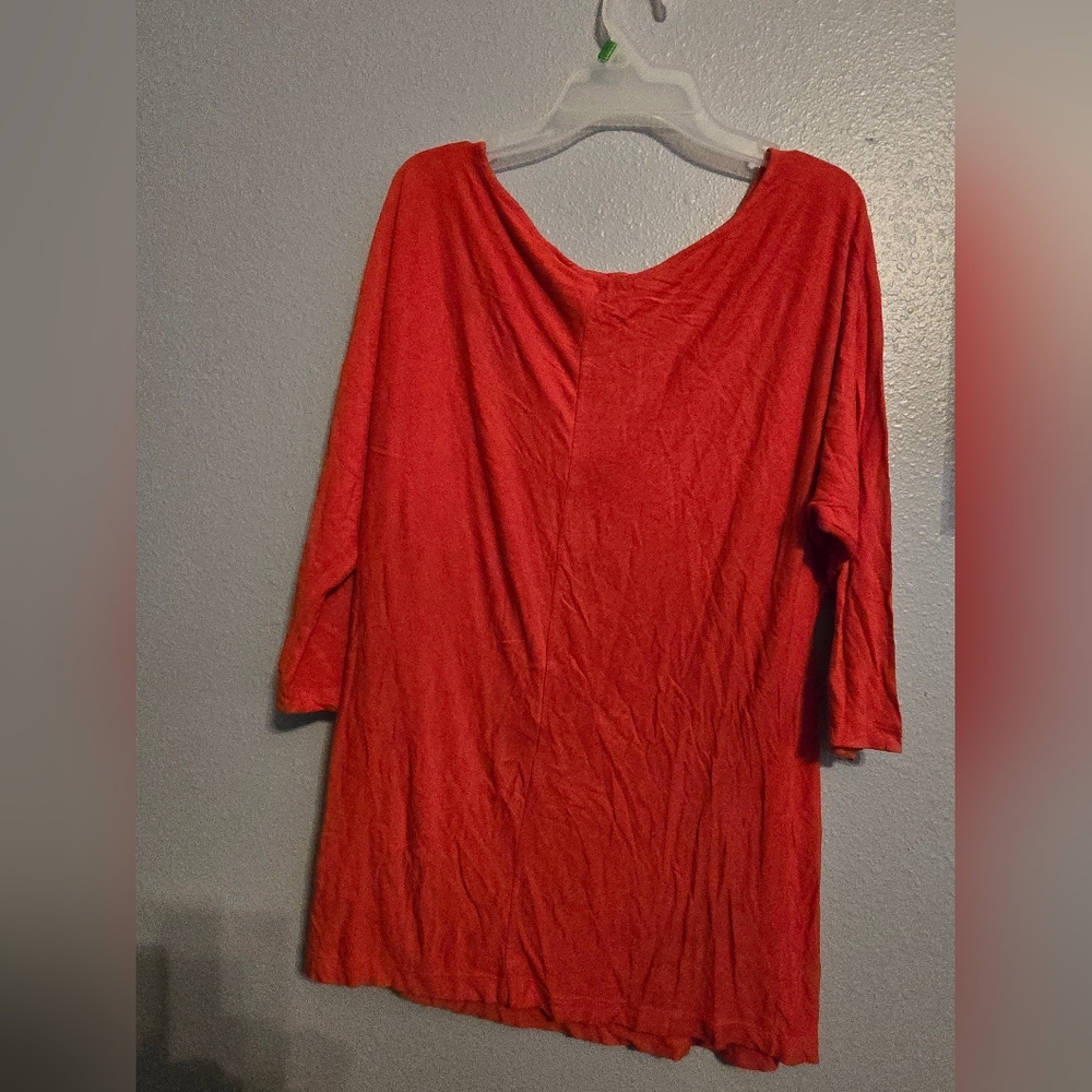 EUC Vince 3/4 SLEEVE HOT ORANGE SPRING/SUMMER TOP